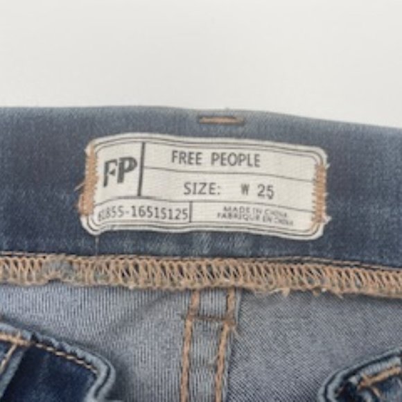 Free People Medium Wash Skinny Jeans Size 25 - Picture 5 of 12